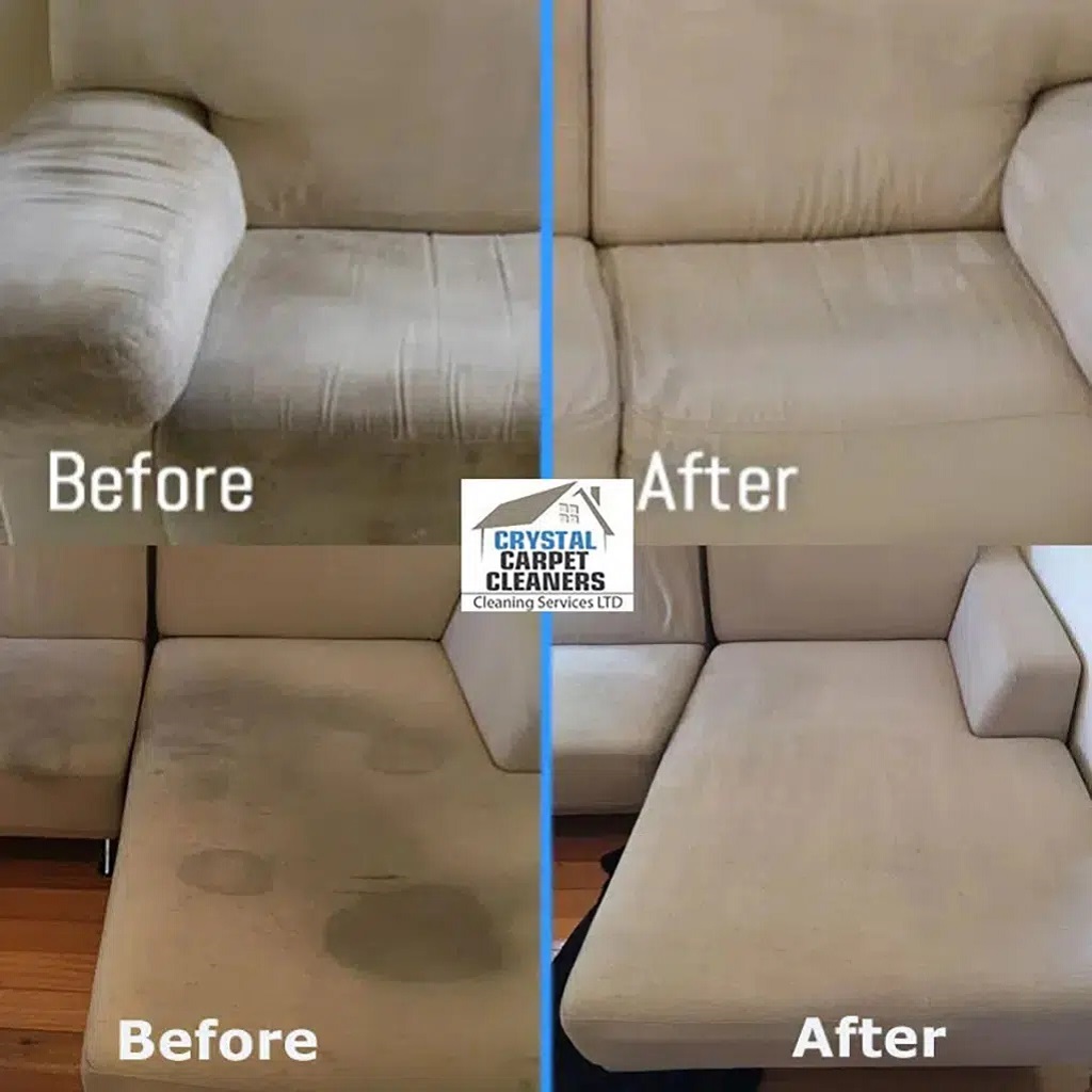 Before and after professional carpet cleaning London - stain removal result